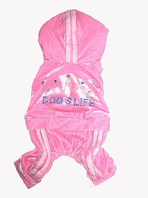 Dog&#39;s Life Designer Jogging Suit Pink