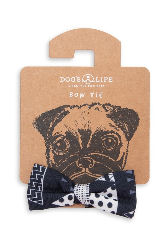 Bow Tie Triangular Drawn Pattern Black