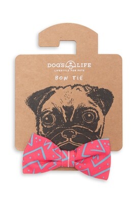 Bow Tie Chaotic Zig Zag Pink