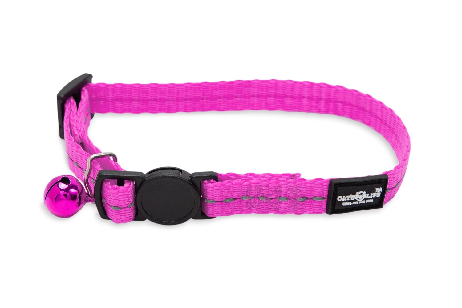 Reflective Supersoft Webbing Cat Collar Magenta