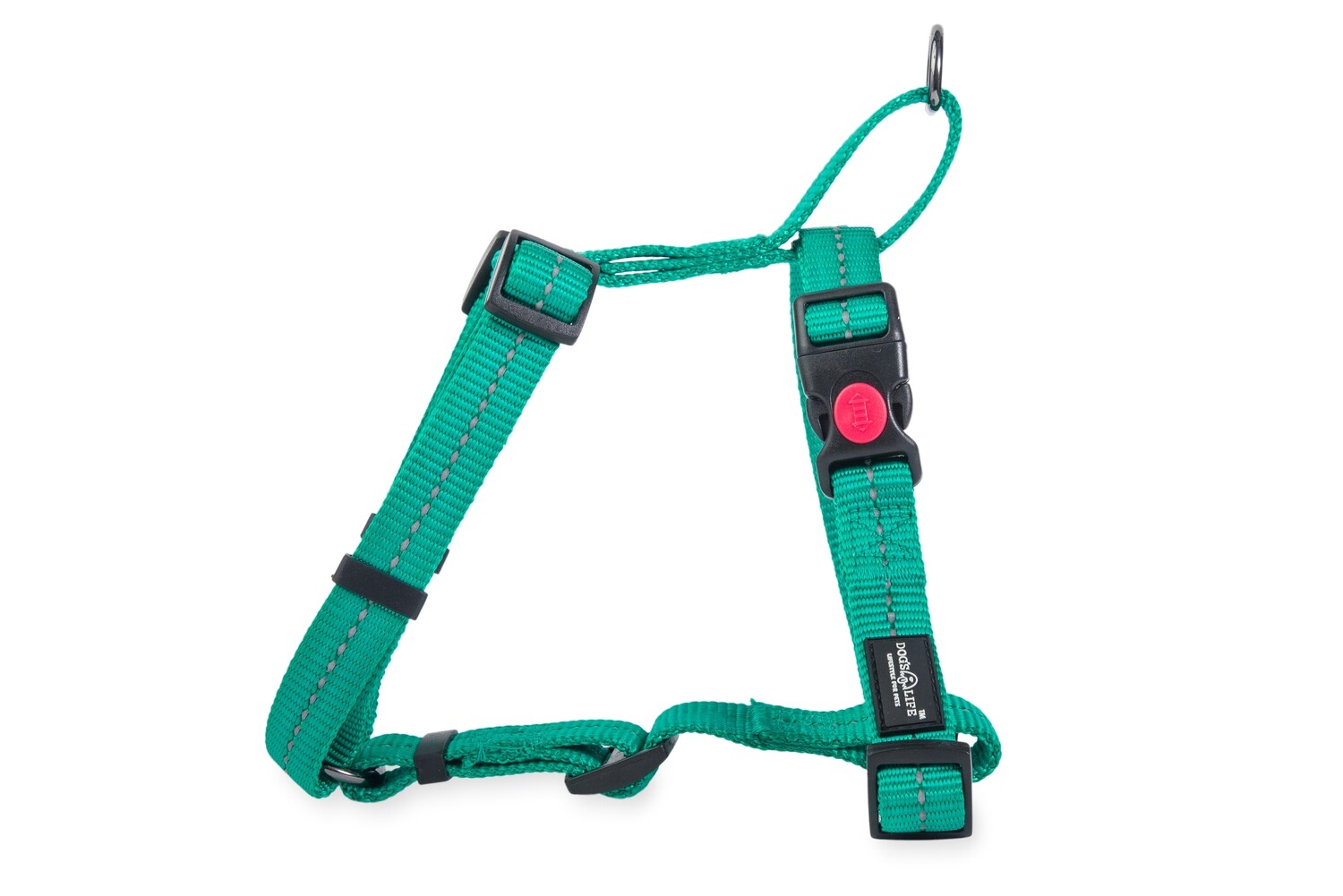 Reflective Supersoft Webbing H Harness Ultra Marine Green