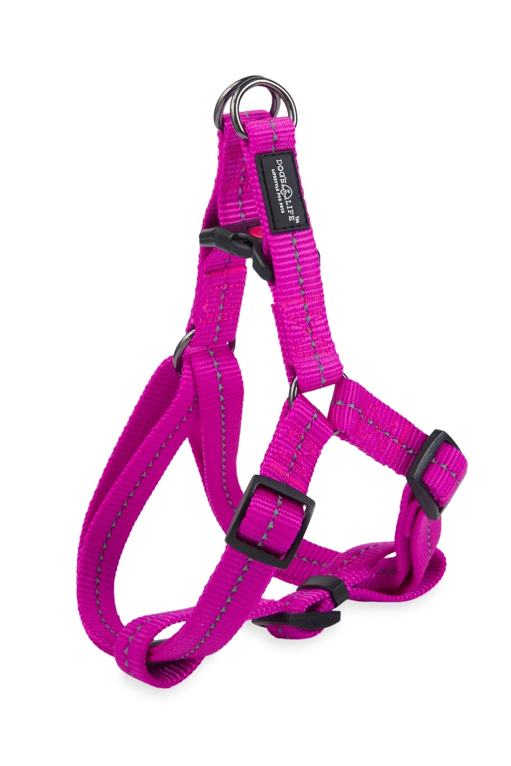 Reflective Supersoft Webbing Step-In Harness Magenta
