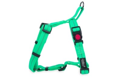 Reflective Supersoft Webbing H Harness Spring Green Reflective Supersoft Webbing H Harness Spring Green