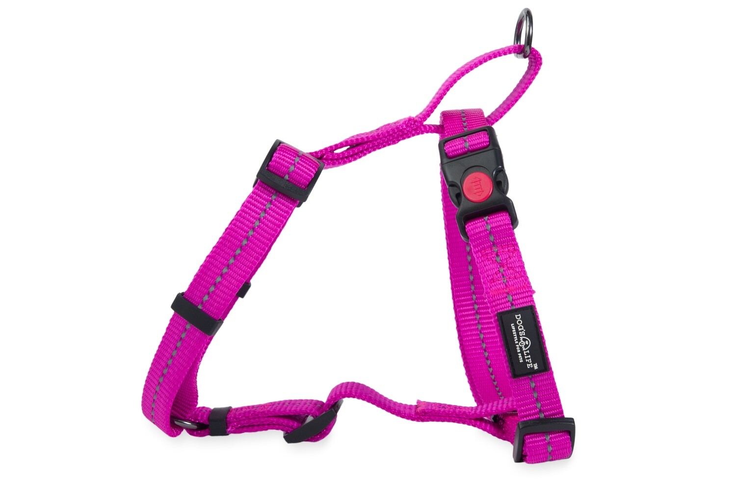 Reflective Supersoft Webbing H Harness Magenta