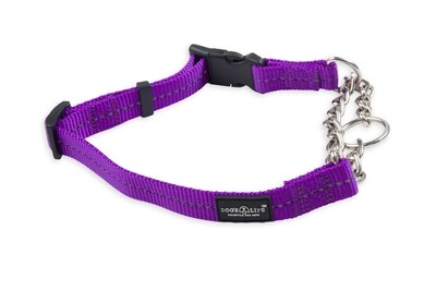 Reflective Martingale Chain Dog Collar Purple