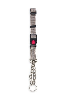 Reflective Martingale Chain Dog Collar Grey
