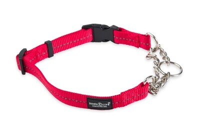Reflective Martingale Chain Dog Collar Red