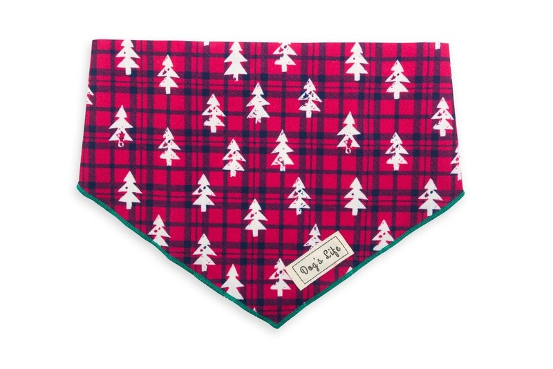 Plaid N Trees Bandana Red