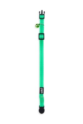 Reflective Supersoft Webbing Cat Collar Spring Green