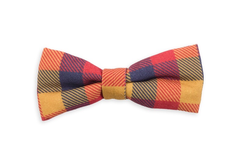 Bow Tie Checkered Orange