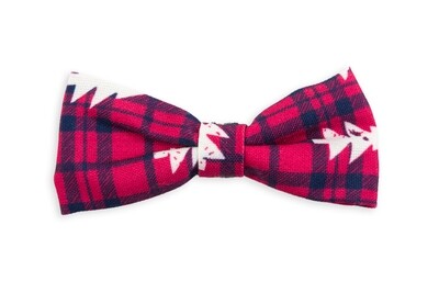 Bow Tie Plaid &amp; Trees Red