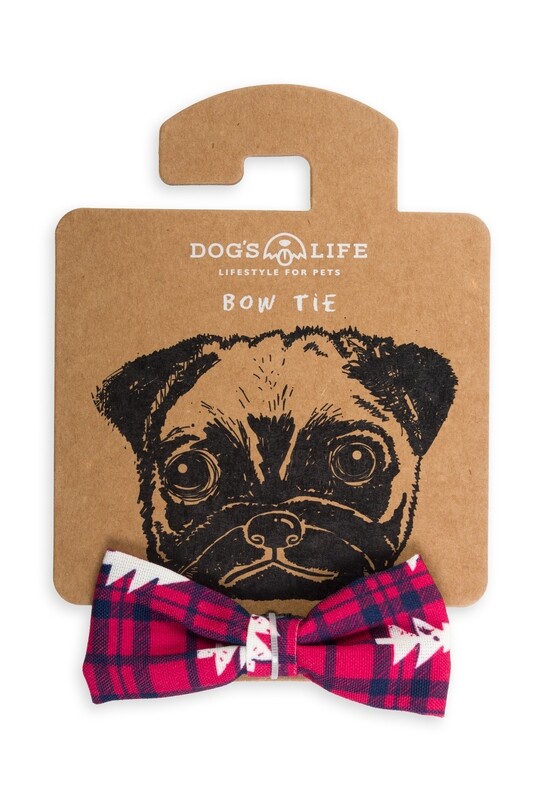 Bow Tie Plaid & Trees Red