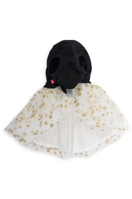 Gold Star Organza Dress Black