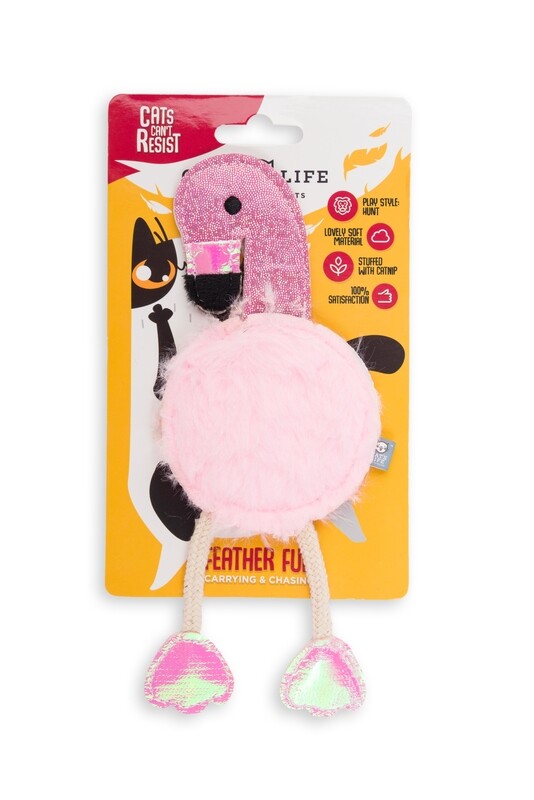 Pink Flamingo Cat Toy 19cm