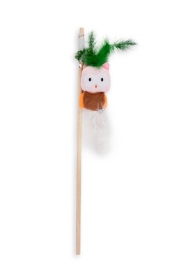 Cat Dangler Owl W/ White Feather 24cm