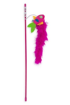 Cat Toy Dangler Fish and Fluffy Hot Pink