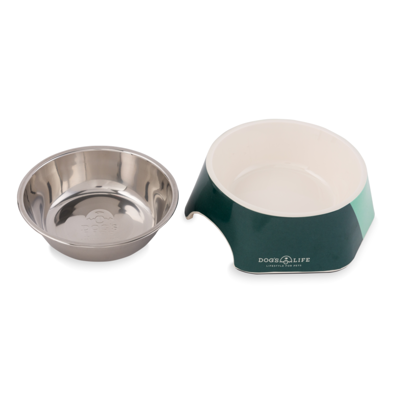 Hexagon Melamine Stainless Steel Bowl Blue