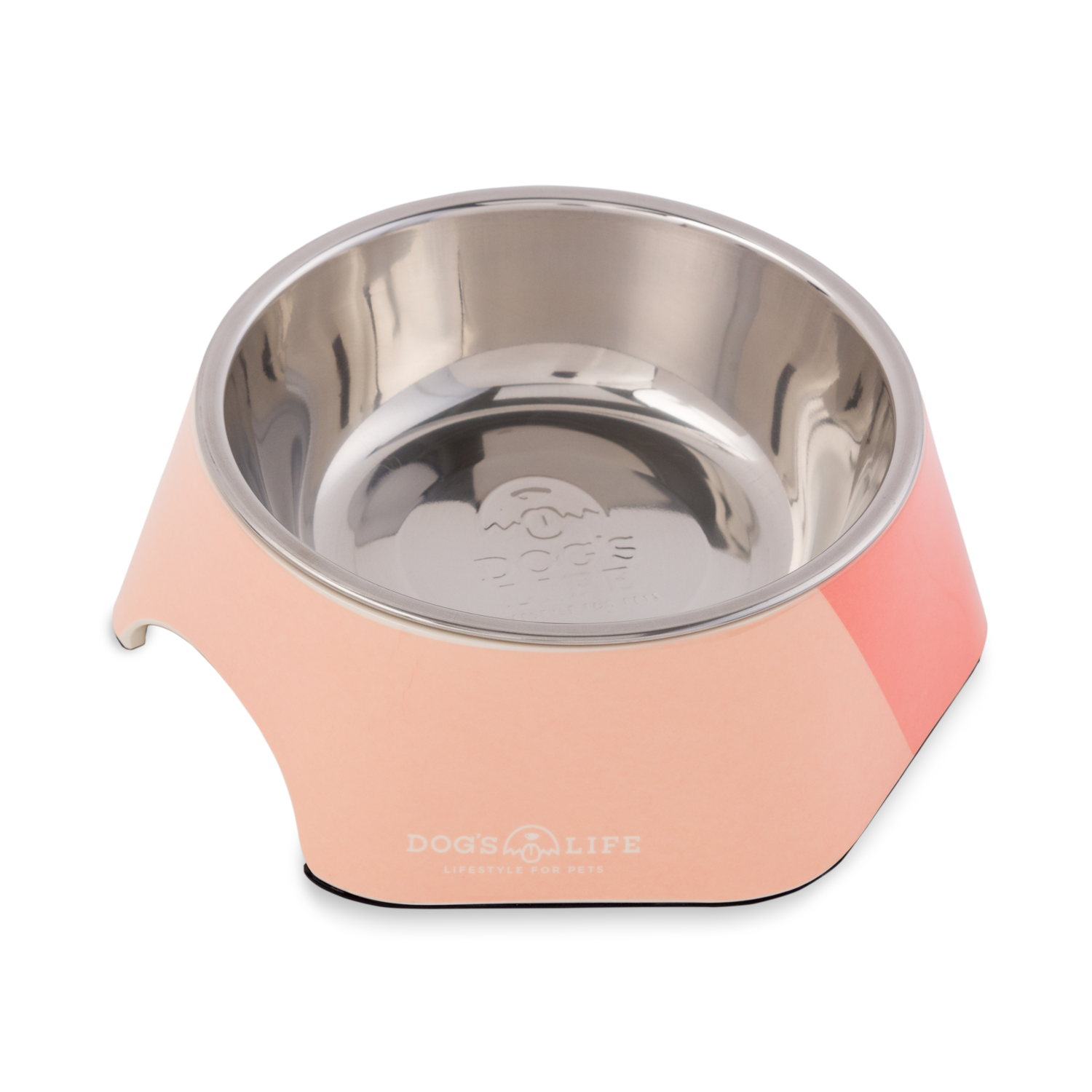 Hexagon Melamine Stainless Steel Bowl Pink