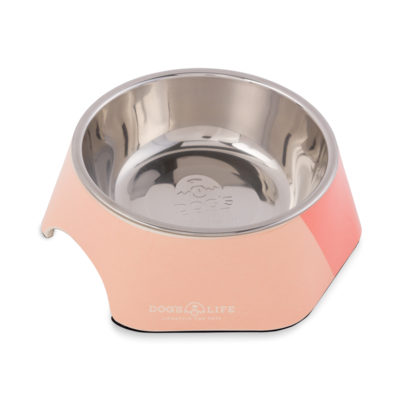 Hexagon Melamine Stainless Steel Bowl Pink
