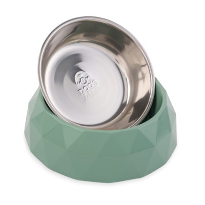 Diamond Melamine Stainless Steel Bowl Green