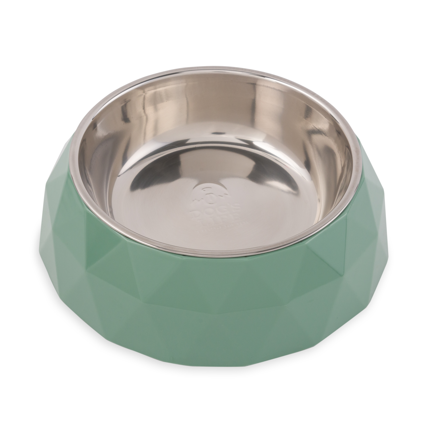 Diamond Melamine Stainless Steel Bowl Green