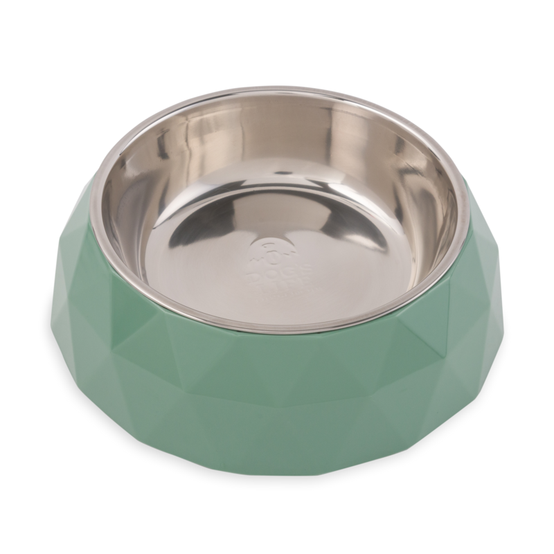 Diamond Melamine Stainless Steel Bowl Green