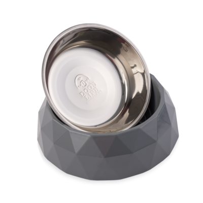 Diamond Melamine Stainless Steel Bowl Grey
