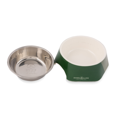 Hexagon Melamine Stainless Steel Bowl Green