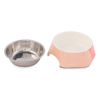 Hexagon Melamine Stainless Steel Bowl Pink