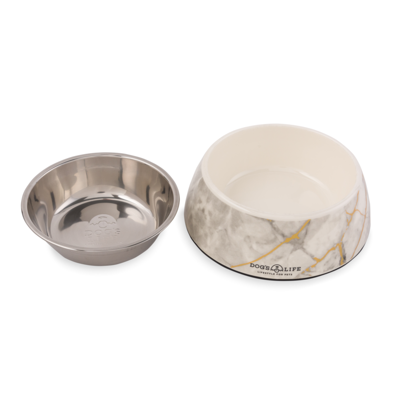 Melamine Stainless Steel Bowl Marble