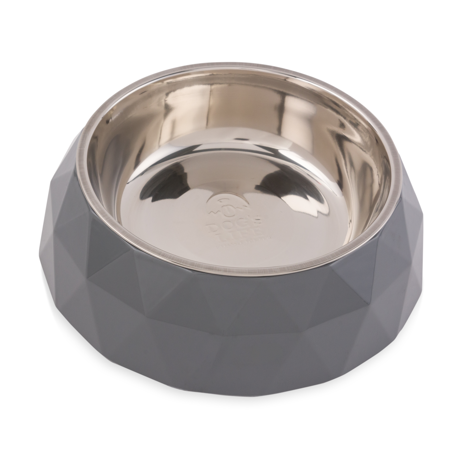 Diamond Melamine Stainless Steel Bowl Grey