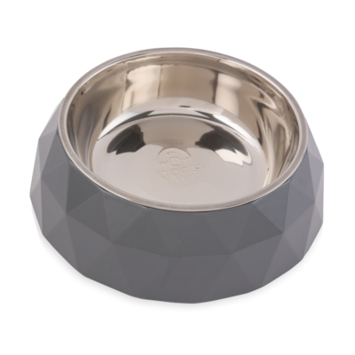 Diamond Melamine Stainless Steel Bowl Grey