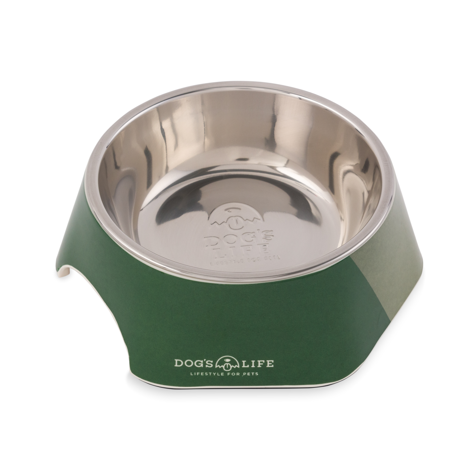 Hexagon Melamine Stainless Steel Bowl Green