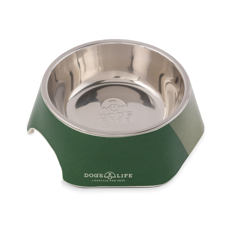 Hexagon Melamine Stainless Steel Bowl Green