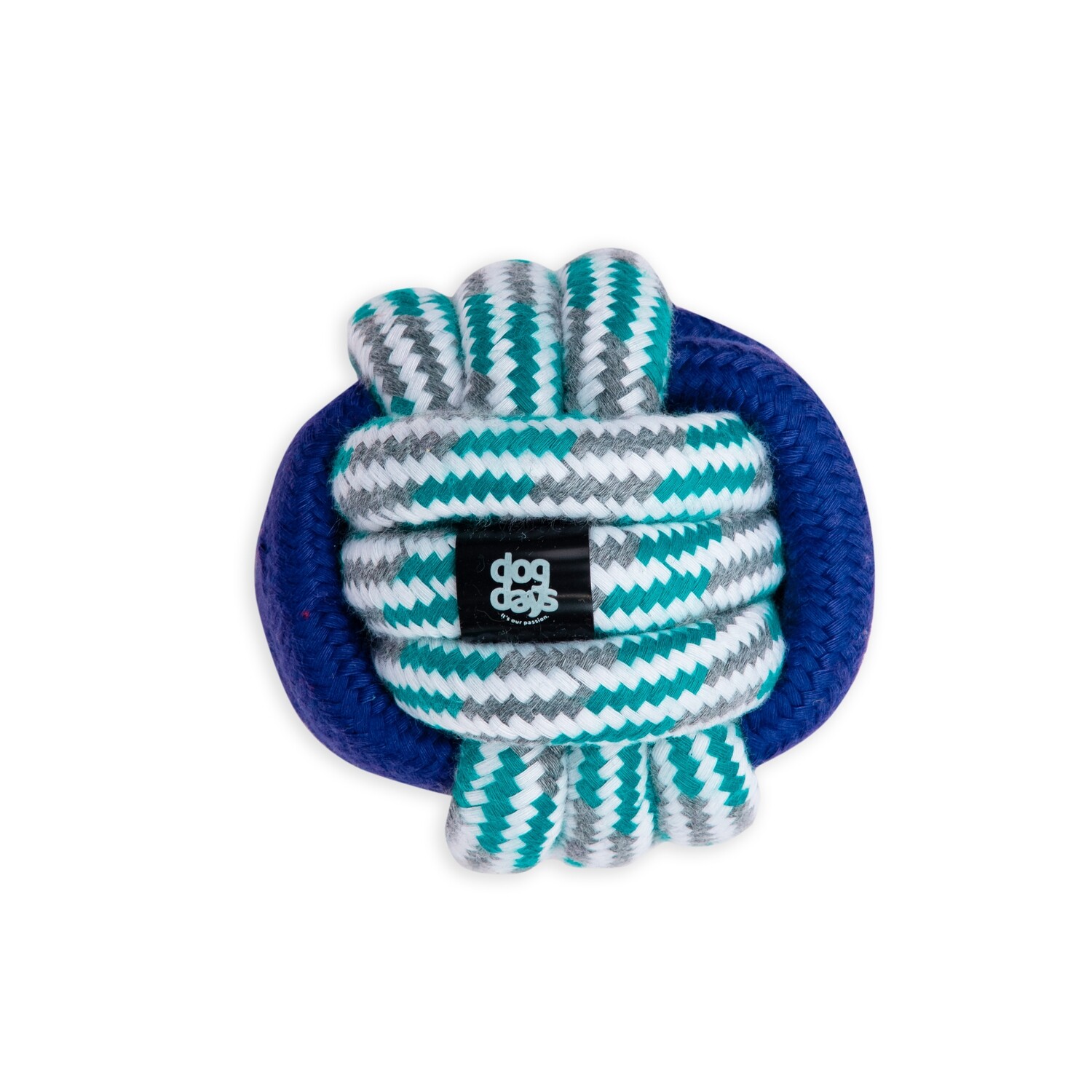 Candy Rope Ball Dog Toy 8cm, Rope Colours: Candy Rope Ball Blue