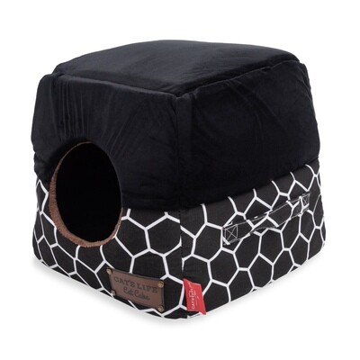 Cat's Life Cat Cube Honeycomb Black