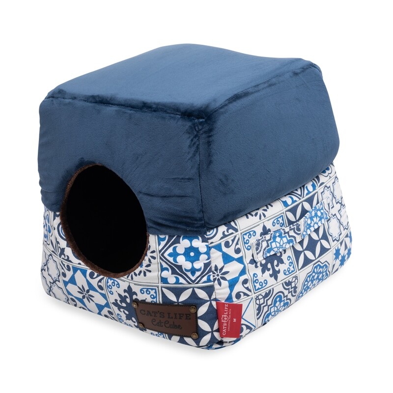 Cat's Life Cat Cube Moroccan Tiles Blue