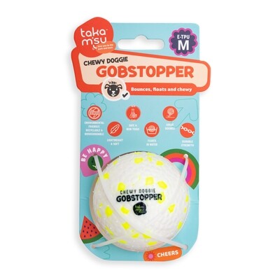 Chewy Doggie Gobstopper Yellow Spots Toy