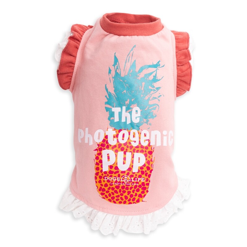 Photogenic Pup Tee Pink