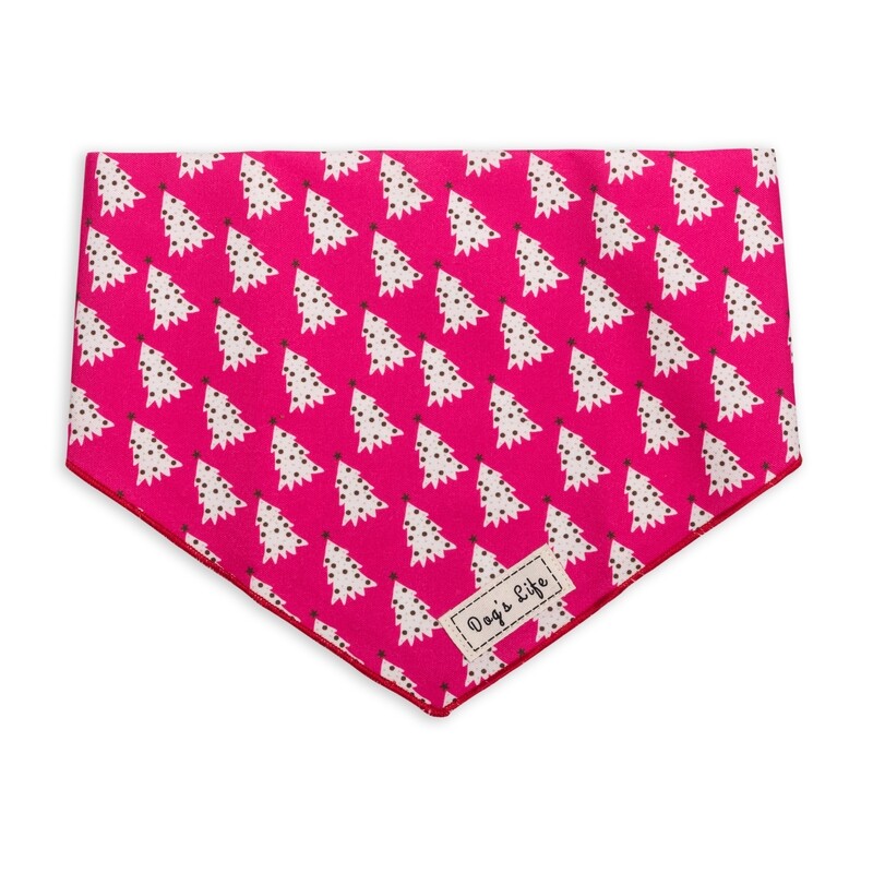 Christmas Polkadot Trees Bandana Pink