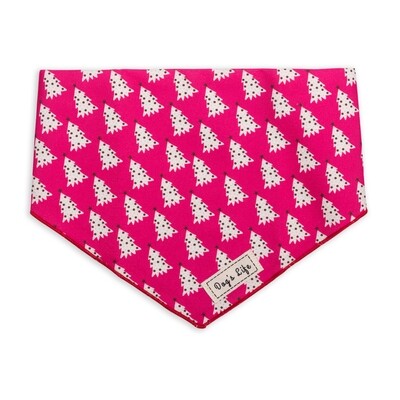 Christmas Polkadot Trees Bandana Pink