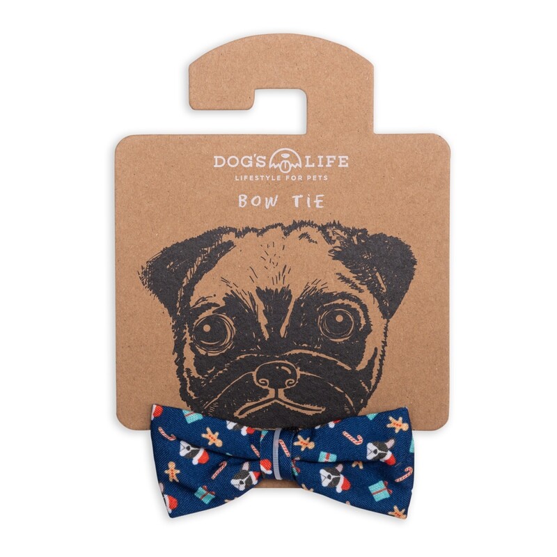 Bow Tie Christmas Frenchie Navy
