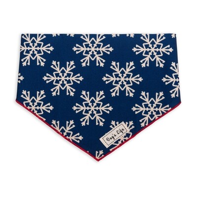 Christmas Snow Flakes Bandana Navy