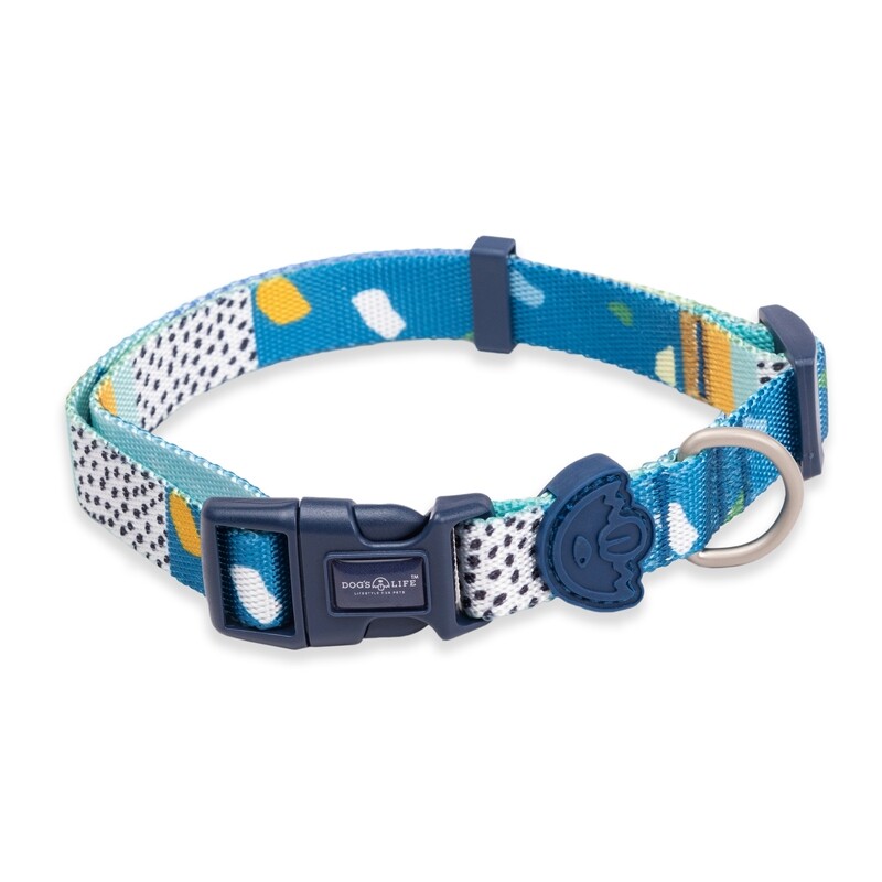 Designer Pooch Collar Geometrics and Tarrazo Blue