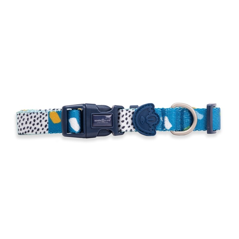 Designer Pooch Collar Geometrics and Tarrazo Blue