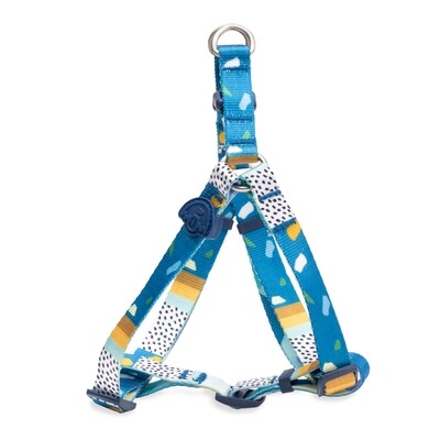 Designer Pooch Step-In Harness Geometrics and Tarrazo Blue
