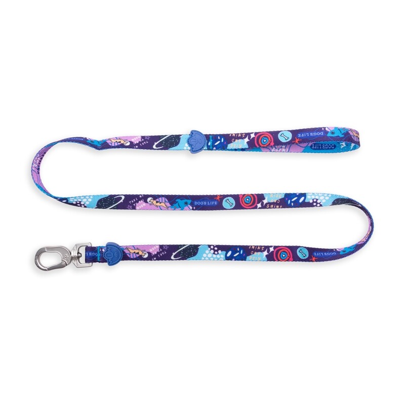 Designer Pooch Leash Enjoy The Universe Blue