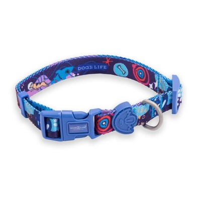 Designer Pooch Collar Enjoy The Universe Blue