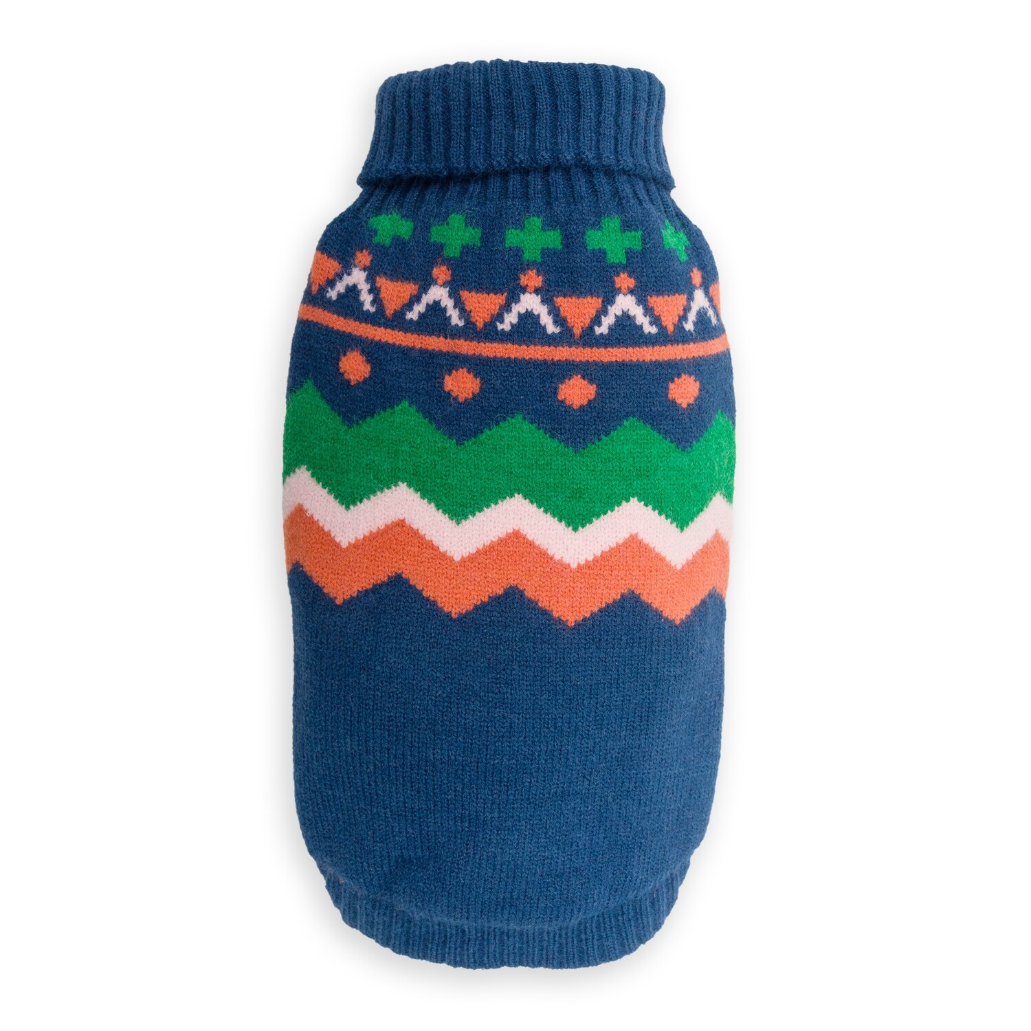 Roll Neck Boho Sweater Navy