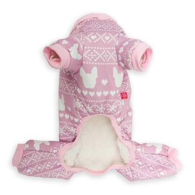 PJ Boston Terrier and Bow Pink